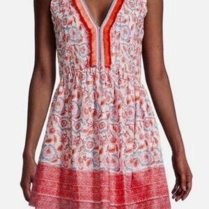 Women's Vineyard Vines Frangipani Floral Pintuck Dress Sz Small